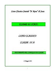 liceo classico classe iii a esame di stato - Liceo Norberto Rosa