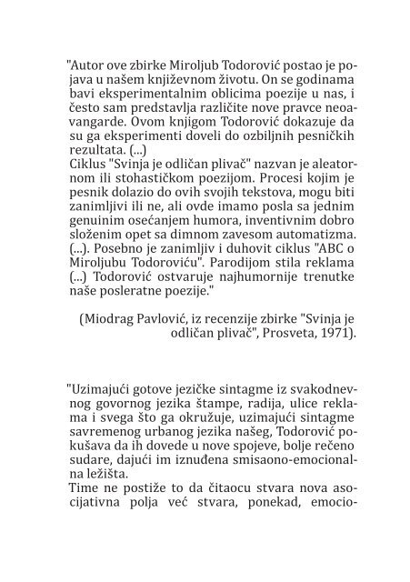 svinja je odličan plivač - Miroljub Todorović