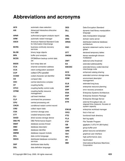 DB2 UDB for z/OS Version 8 Performance Topics - IBM Redbooks