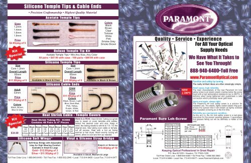 Heat Shrink Tubing Kit - ParamontOptical.com