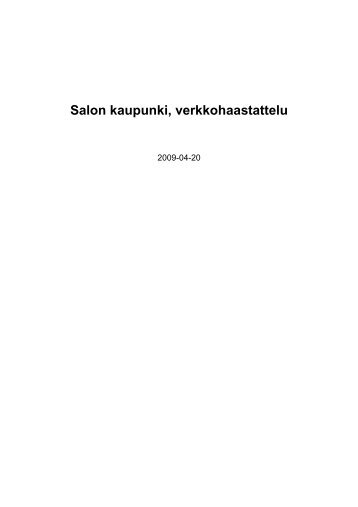 Salon kaupunki, verkkohaastattelu