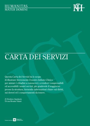 CARTA DEI SERVIZI - Humanitas Mater Domini