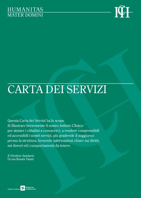 CARTA DEI SERVIZI - Humanitas Mater Domini