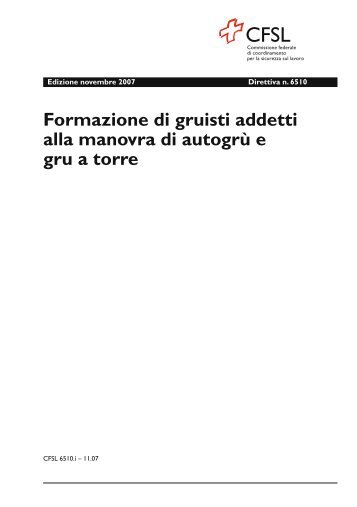 Formazione di gruisti addetti alla manovra di autogrù e gru ... - Sicuro