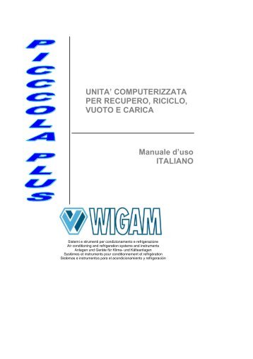 Manuale istruzioni.pdf - Wigam