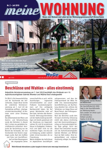 Ausgabe 2010 Juli - Wohnungsgenossenschaft Bremerhaven eG