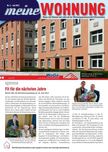 Ausgabe 2012 Juli - Wohnungsgenossenschaft Bremerhaven eG