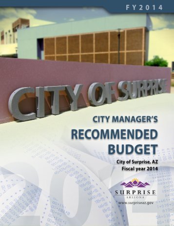 FY2014 Recommended Budget - City of Surprise
