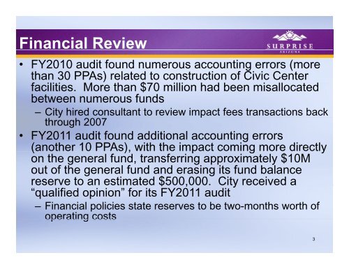 FY2014 Recommended Budget - City of Surprise