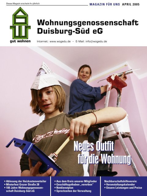 DU-SÜD_Magazin April 05.indd - WOGE Duisburg Süd eG