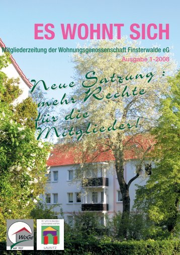 Mitgliederzeitung 08.01 - Wohnungsgenossenschaft Finsterwalde eG