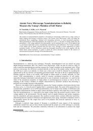 Atomic Force Microscope Nanoindentations to Reliably Measure the ...