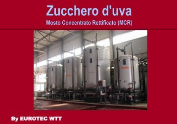 Zucchero d'uva Mosto Concentrato Rettificato (MCR) - Eurotec WTT