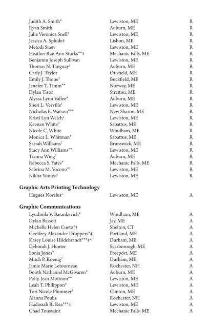 Program - Central Maine Community College