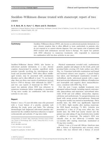 Sneddon–Wilkinson disease treated with ... - Mark A. Hurt, MD