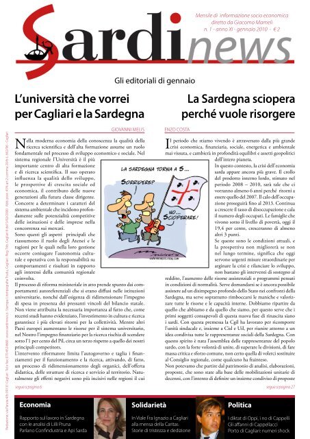 Gennaio 2010, Gli Editoriali - Università degli studi di Cagliari.