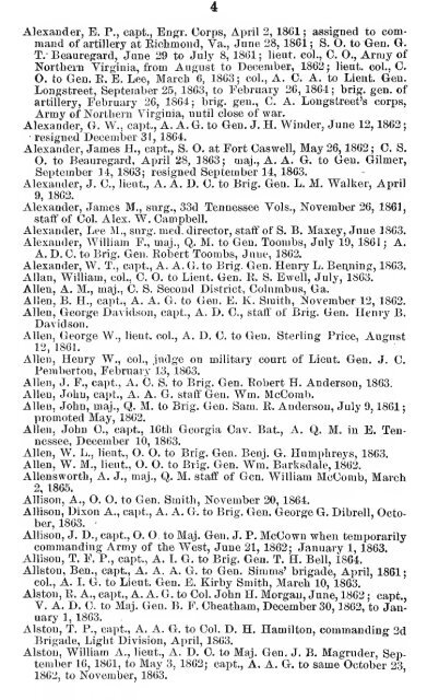 List of staff officers of the Confederate States army ... - csa trainmen