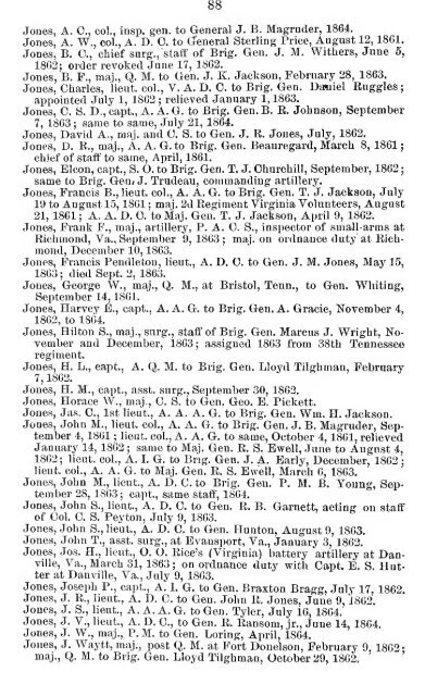 List of staff officers of the Confederate States army ... - csa trainmen