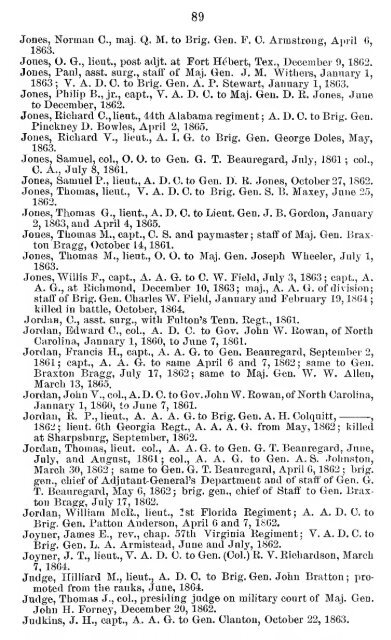 List of staff officers of the Confederate States army ... - csa trainmen