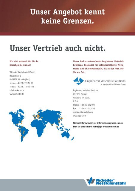 Plattierte Werkstoffe aus Kupfer und Kupferlegierungen - Wickeder ...