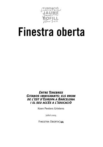 finestra oberta 44.indd - Fundació Jaume Bofill