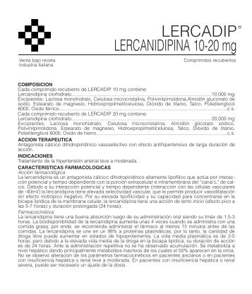 LERCADIP LERCANIDIPINA 10-20 mg - Gador SA