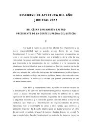 Discurso de apertura del año judicial 2011 - Justicia Viva