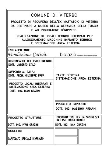 Allegato E - Capitolato Speciale di Appalto - Biclazio.it