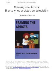 Framing the Artists: El arte y los artistas en televisión 1 - Macba