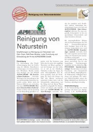 Reinigung von Naturstein - Alpin-Chemie GmbH