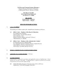 board meeting notice and agenda - El Rancho Unified School District