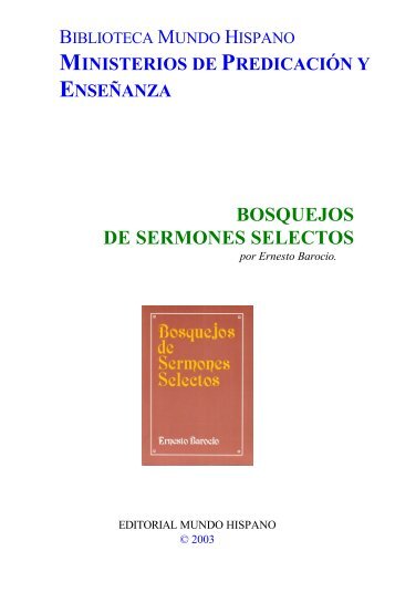 Bosquejos de Sermones Selectos - Centro Educativo Cristiano Vida