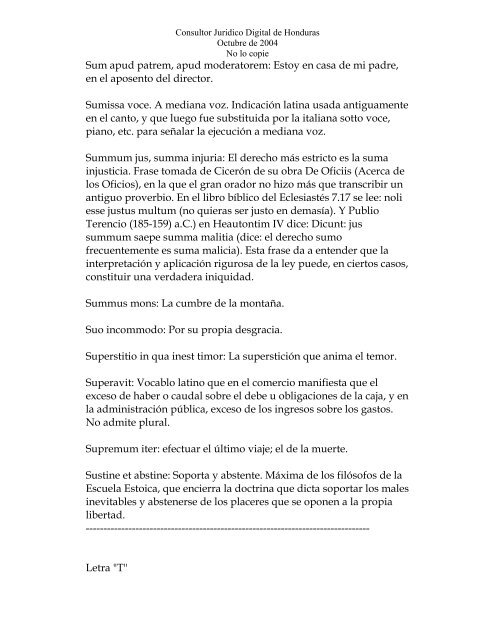 Diccionario Jurídico con voces en Latín - Derecho