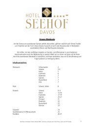 Unsere Weinkarte - Hotel Seehof Davos