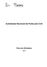 Plano de Atividades - Autoridade Nacional de Protecção Civil