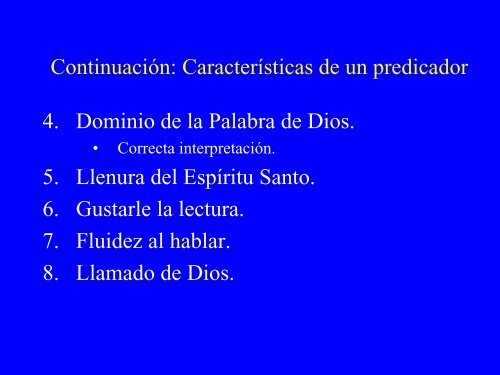 La predicación - Iglesia de Dios Pentecostal M.I.