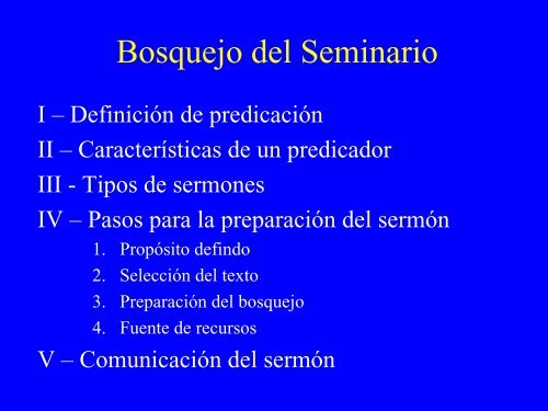 La predicación - Iglesia de Dios Pentecostal M.I.