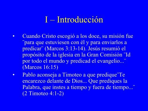 La predicación - Iglesia de Dios Pentecostal M.I.