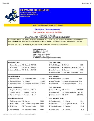 NSAA Home - Wahoo Public Schools