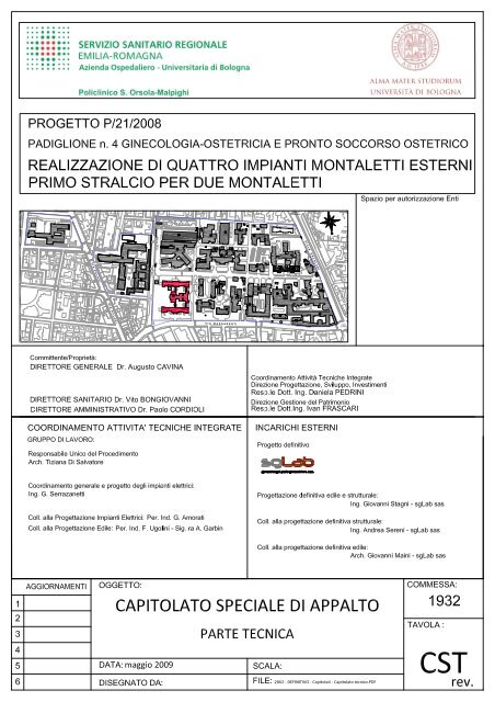 [pdf] Microsoft Word - 2862 - Capitolato tecnico - Policlinico S.Orsola ...