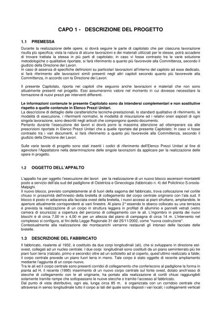 [pdf] Microsoft Word - 2862 - Capitolato tecnico - Policlinico S.Orsola ...