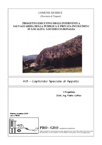 Capitolato Speciale d'Appalto - Comune di Erice