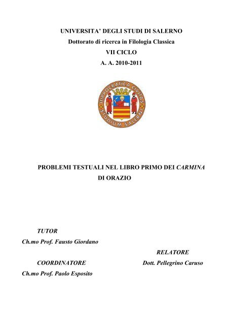 tesi C. pellegrino.pdf - EleA@UniSA
