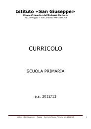 Curricolo Scuola Primaria - Scuolasangiuseppefoggia.It