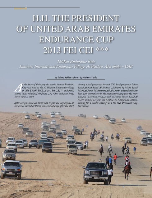 hh the president of united arab emirates endurance cup ... - Tutto Arabi