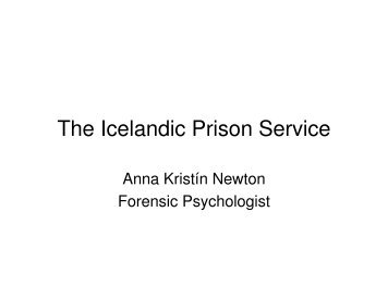 The Icelandic Prison Service - counselling in prisons network