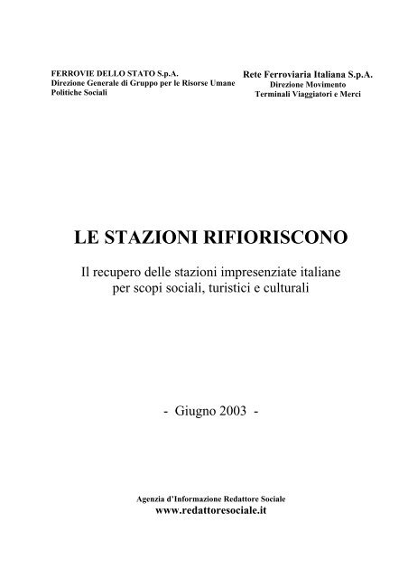 Le stazioni rifioriscono (.pdf) - Ferrovie dello Stato