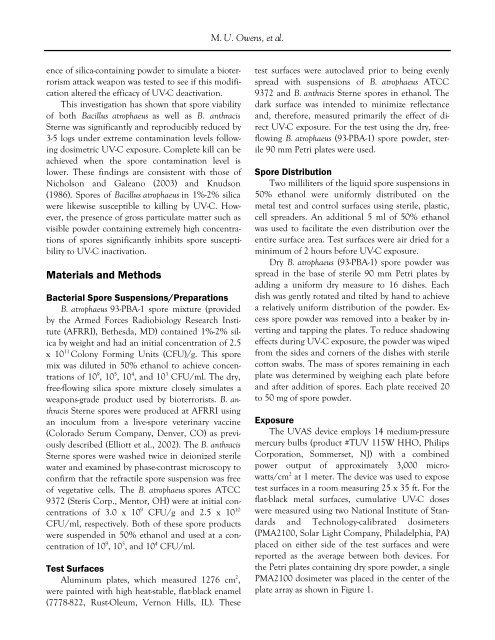 Volume 10, Number 4, 2005 - American Biological Safety Association