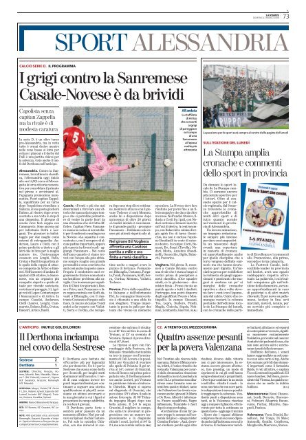 I grigi contro la Sanremese Casale-Novese è da brividi - serie d news