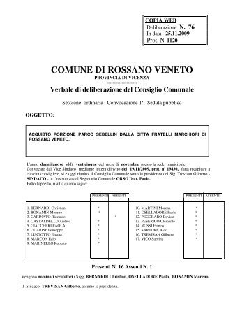 COMUNE DI ROSSANO VENETO